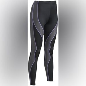 CW-X Black and Purple Compression Leggings